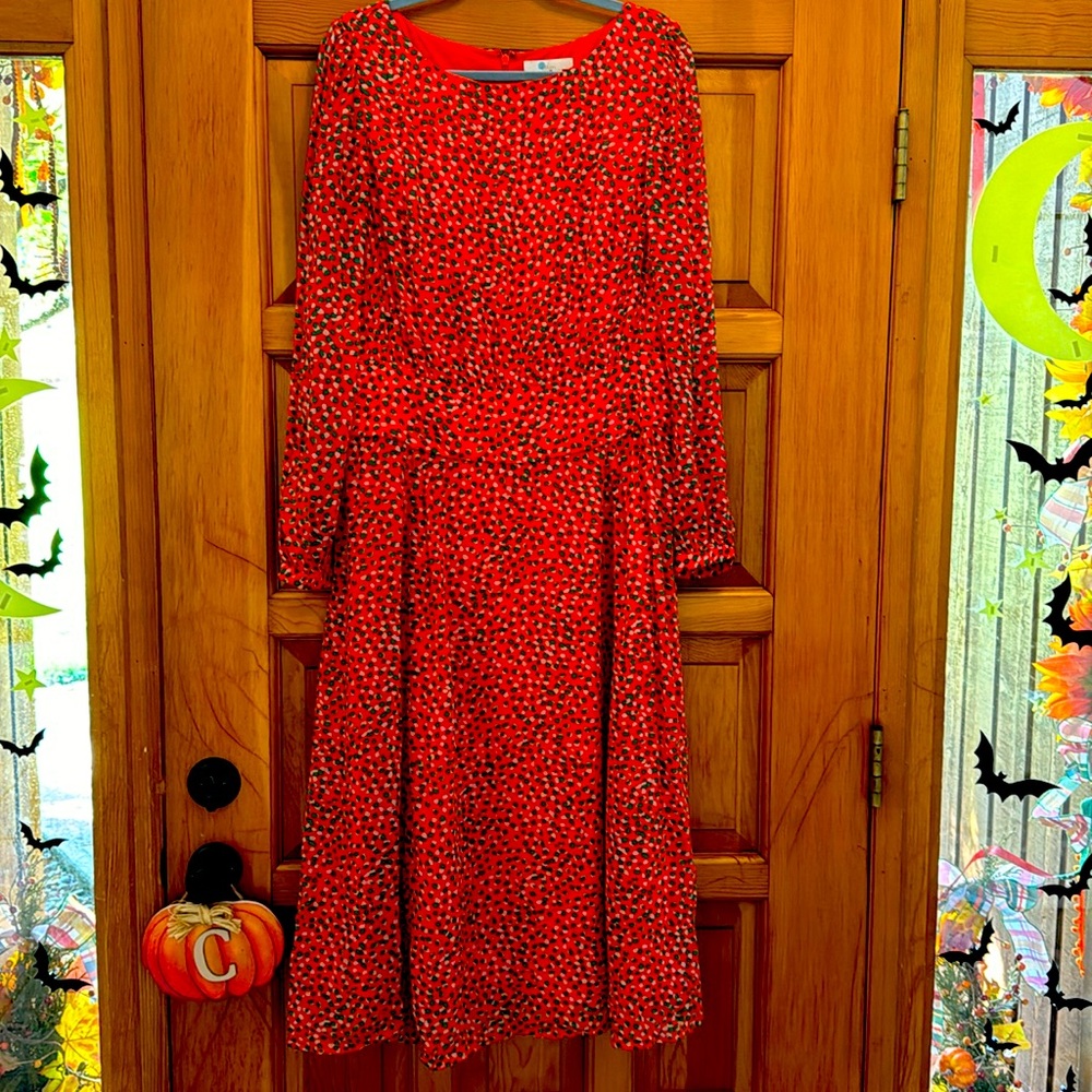 Boden size 12 silk clad lenght dress